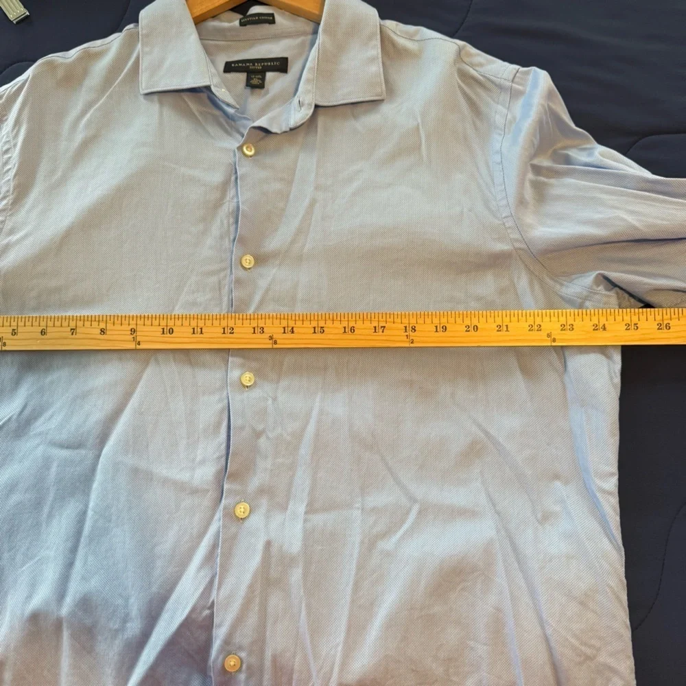 Banana Republic Egyption Cotton Button Down Dress Shirt, Size XL, 17-17.5